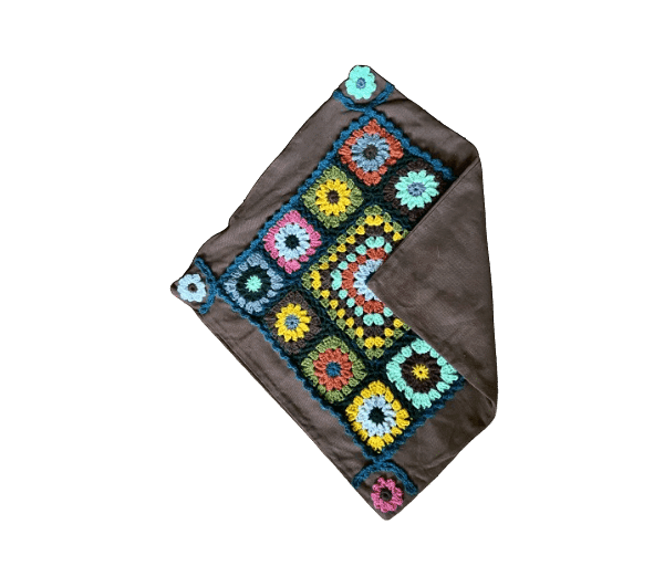 .Kleedje/kussenhoes bruin bloemen herfsttinten - Afbeelding 2