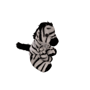 Zebra zwart-wit zittend