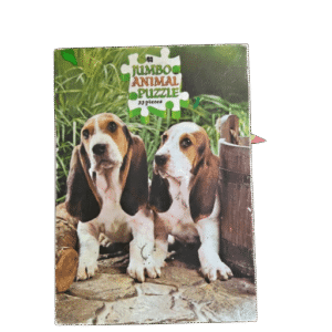 Puzzel vintage 2 Basset pups (35 stukjes)