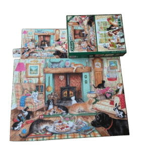 Puzzel 2 in 1: Animals at home (2x 1000 stukjes)