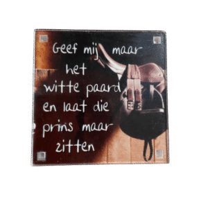 Magneetbordje met paardenspreuk